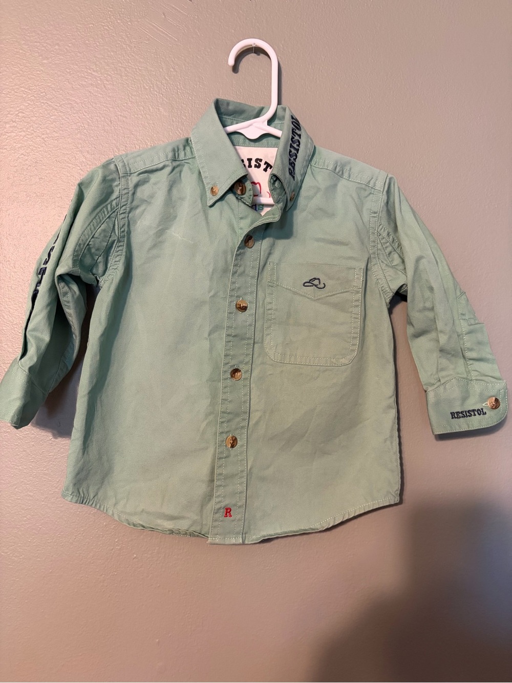 Resistol XXS 0/2 Boys Long Sleeve Button Front Shirt